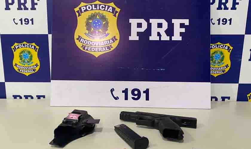Em Vilhena/RO, PRF apreende uma pistola 9mm