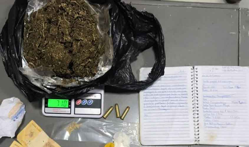 PM em Cerejeiras apreende drogas e diversos itens relacionados ao tráfico