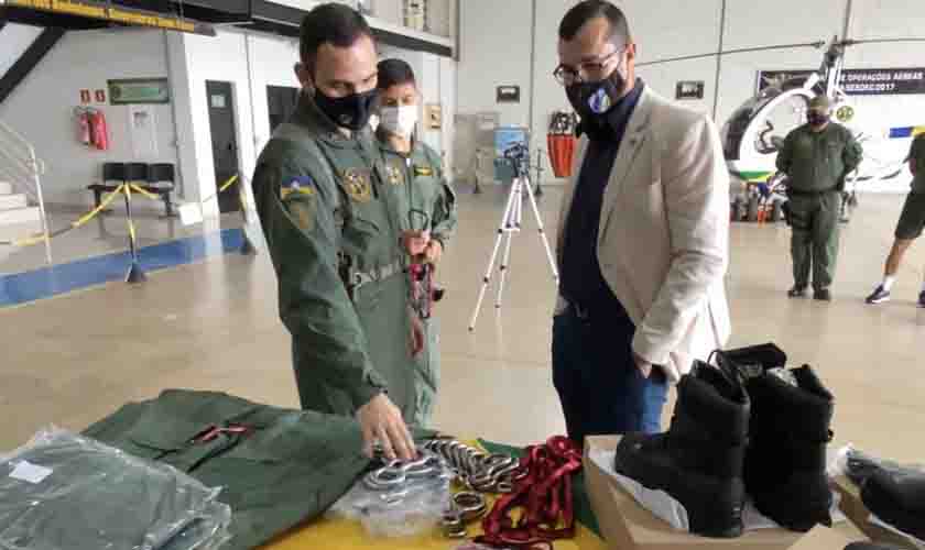 Núcleo de Operações Aéreas recebe mais de R$ 120 mil em equipamentos para auxiliar nas ações de salvamento e resgate