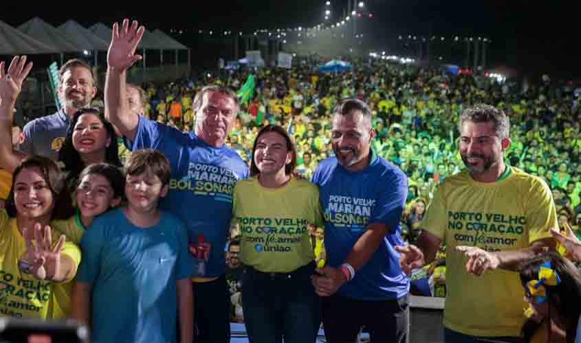 Bolsonaro mobiliza Porto Velho em apoio histórico à candidatura de Mariana Carvalho