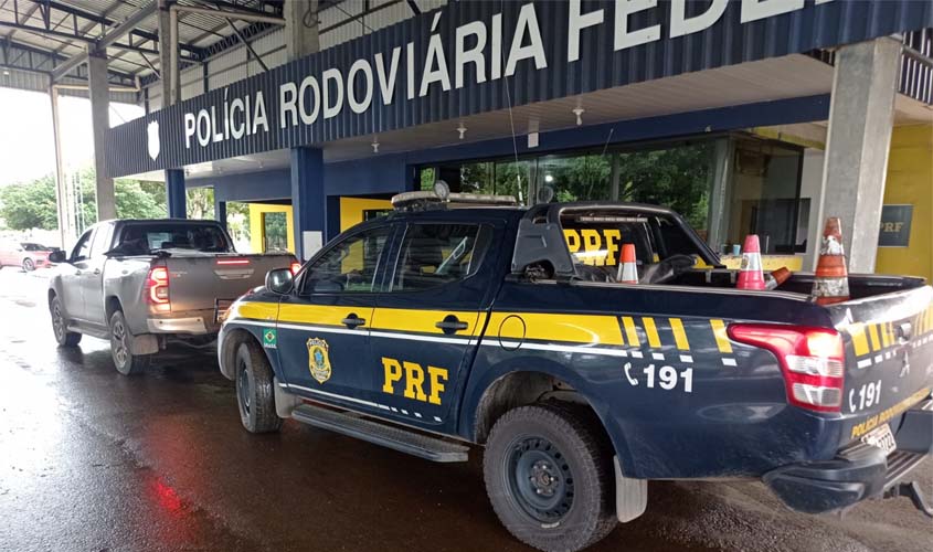 Em Ji-Paraná, PRF recupera caminhonete roubada em Minas Gerais