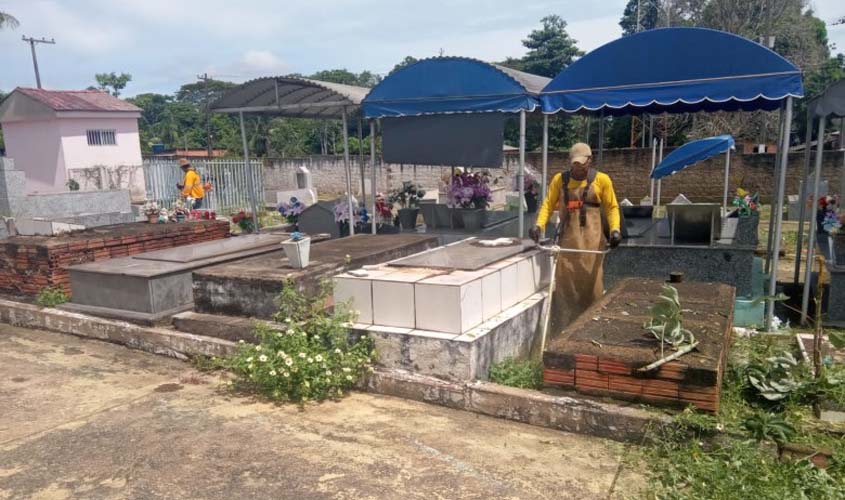Cemitério Santo Antônio recebe serviços constantes de limpeza