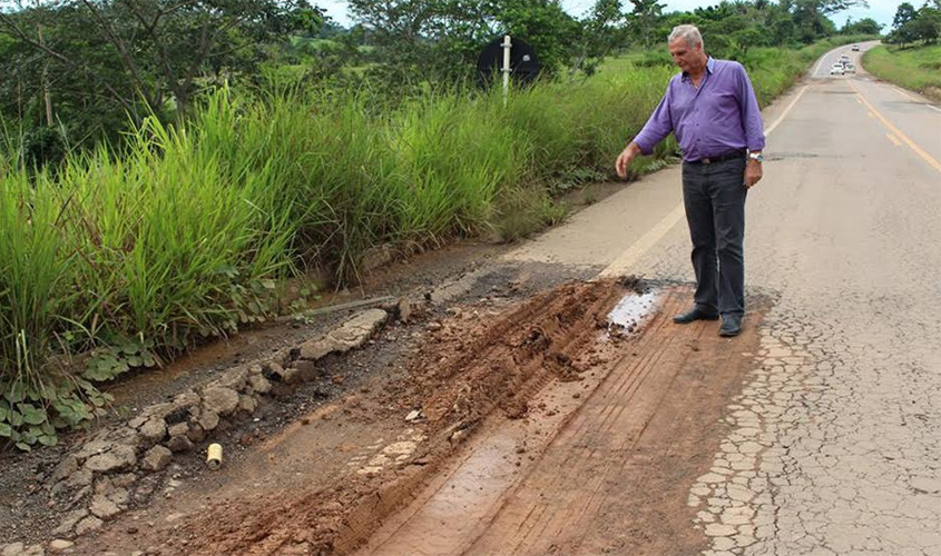 Adelino Follador destaca situação de perigo na BR 421 após presenciar acidente