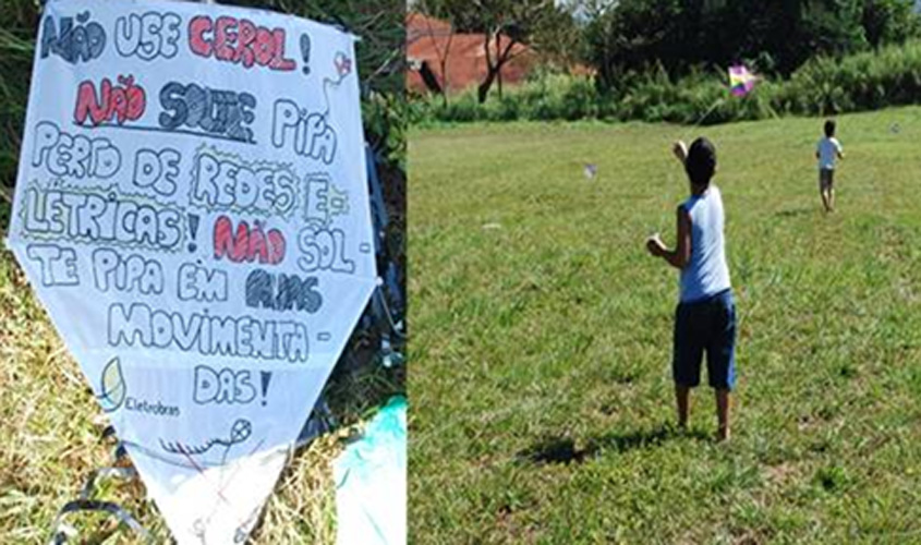 Eletrobras Distribuição Rondônia alerta para o perigo das brincadeiras com pipas nas férias