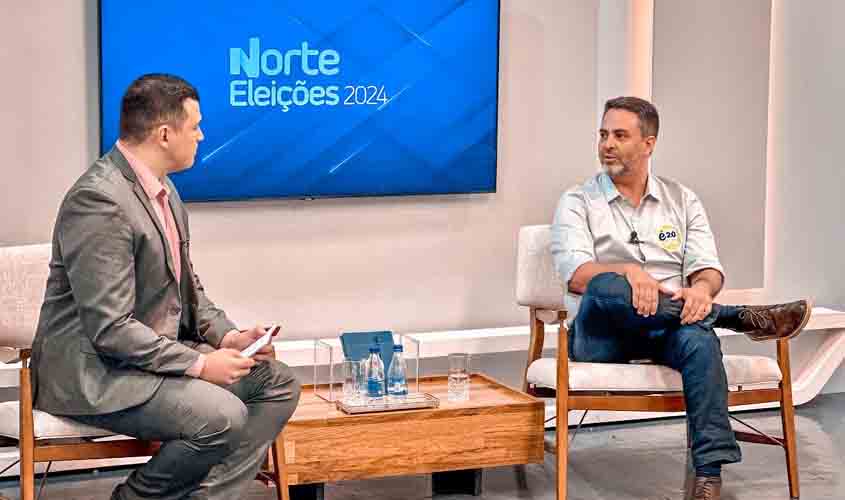 Durante sabatina na TV Norte, Léo Moraes fala sobre gestão no Detran, além de garantir investimento no esporte, na educação e nos distritos de Porto Velho