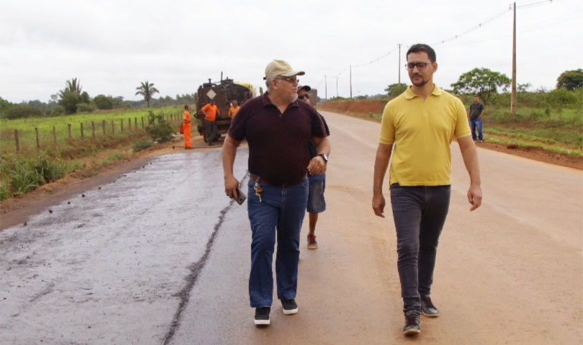 Deputado Anderson percorre trechos da RO/005-Estrada da Penal e fiscaliza obras