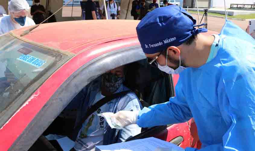 Mais de 6.700 testes realizados em sistema drive-thru auxiliaram a evitar a disseminação do coronavírus em Rondônia