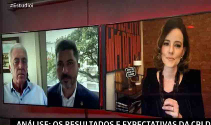 Natuza Nery enquadra senador Marcos Rogério na GloboNews e internautas comemoram