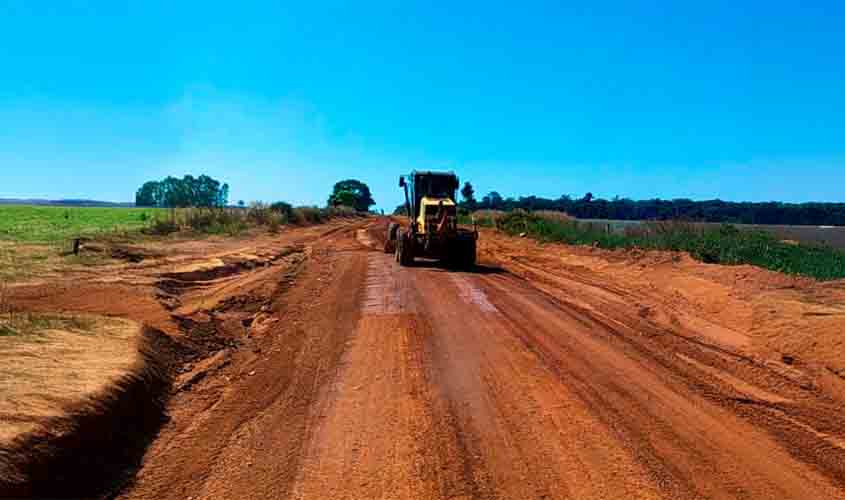 Manutenção na Rodovia-487 é concluída no Cone Sul de Rondônia