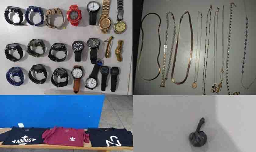 Polícia Militar recupera objetos roubados em assalto que aterrorizou comerciantes