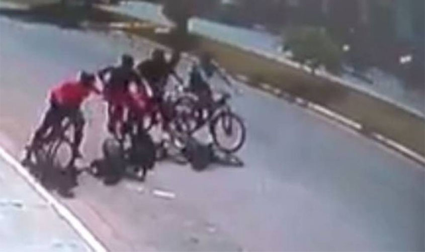 ASSISTA: Vídeo mostra momento em que adolescente sofre tentativa de assalto no Centro de Vilhena