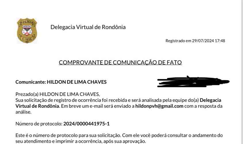 Caso de polícia: Prefeito de Porto Velho registra ameaça de morte contra ele