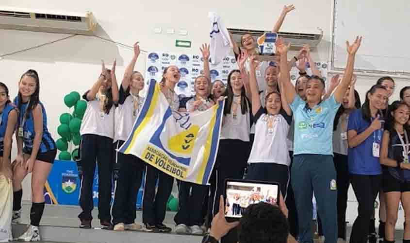 Voleibol infantil escolar de Vilhena conquista ouro e bronze em Ji-Paraná