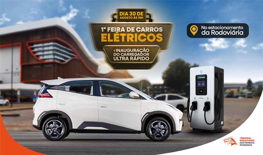 Exposição de Carros Elétricos acontece no estacionamento da Rodoviária de Porto Velho neste sábado (30)