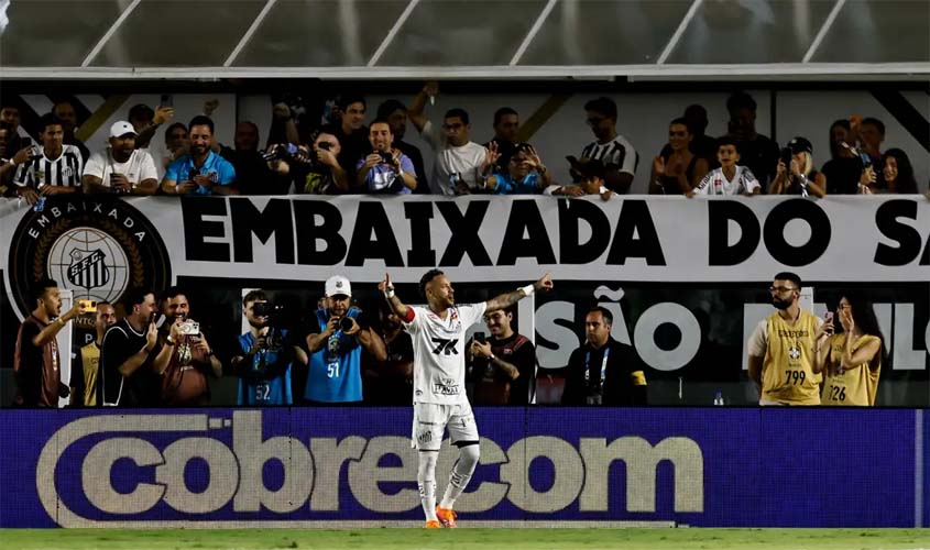 Santos deixa zona de rebaixamento com gol de Neymar