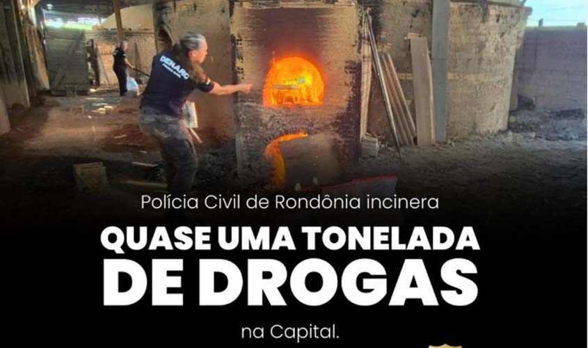 Quase 1 tonelada de drogas é incinerada em Porto Velho