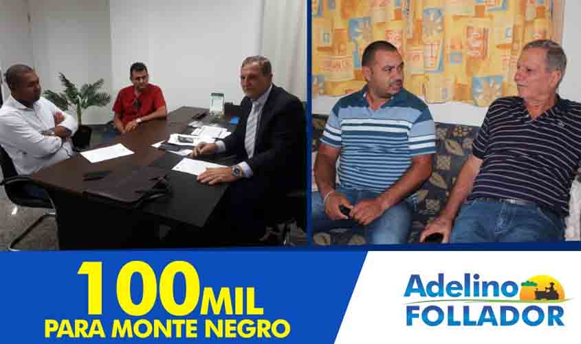 Prefeitura recebe R$ 100 mil de emenda do deputado Adelino Follador