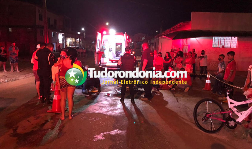 Colisão entre moto e bicicleta deixa duas mulheres feridas no bairro Castanheiras