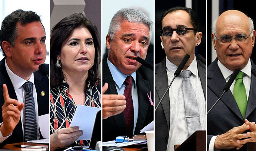 Cinco senadores disputam a Presidência do Senado nesta segunda-feira  