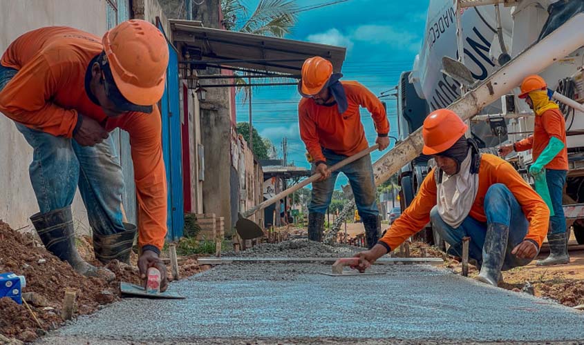 Obras no bairro Igarapé avançam com mais de 70% de conclusão
