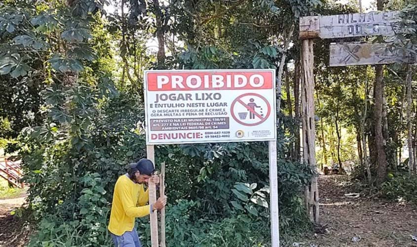 Prefeitura instala placas de identificação e advertência na Vila Nova do Teotônio