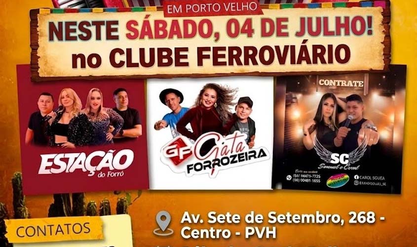 Forró dos Bacuraus agita Porto Velho neste sábado