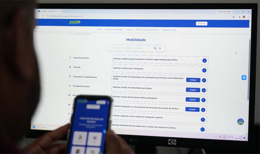 Credencial e cartão do transporte disponíveis no PVH+