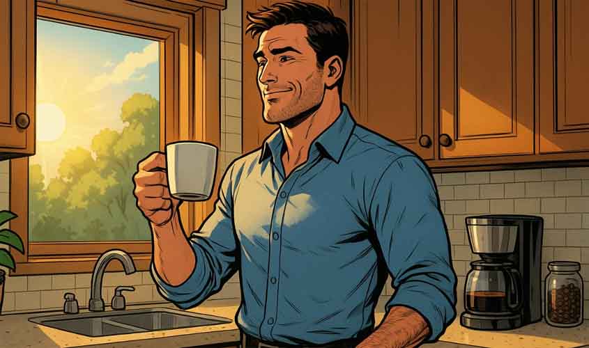 Uma xícara de café