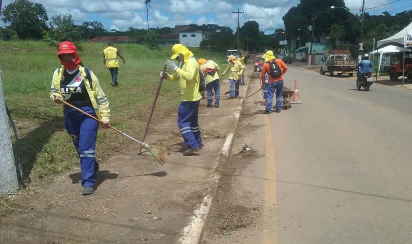 Prefeitura realiza limpeza, poda de árvores e pintura nas avenidas Jorge Teixeira, Lauro Sodré e Guaporé