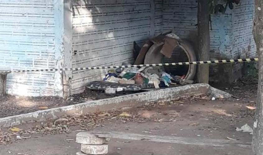 Morador de rua de 64 anos é assassinado com pedrada na cabeça em Vilhena; jornal havia alertado