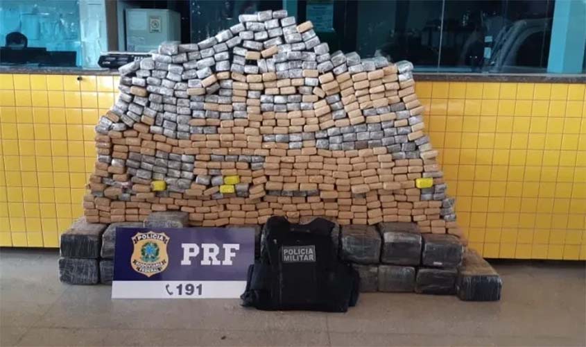 PRF e PM apreendem 648 quilos de maconha em Rondônia