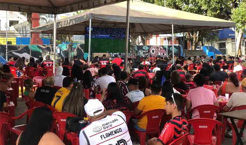 Telão de Led para transmissão do Fla X Inter e show do grupo Fala Sério 