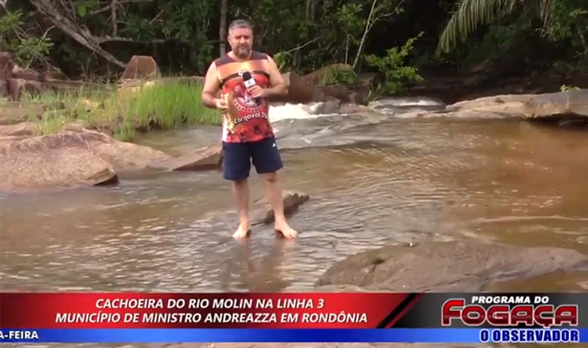 Cachoeira do rio Molin na linha 3, município de Ministro Andreazza em Rondônia