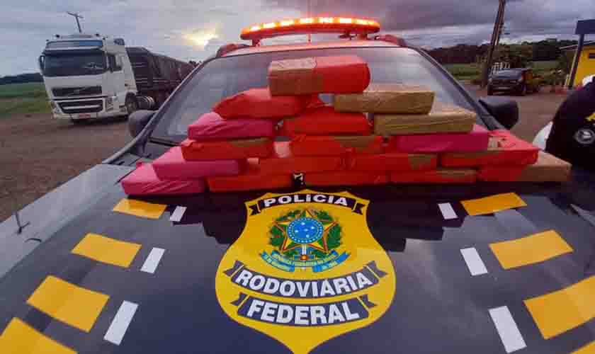 Em Vilhena/RO, PRF apreende 18,42 Kg de pasta base de Cocaína 