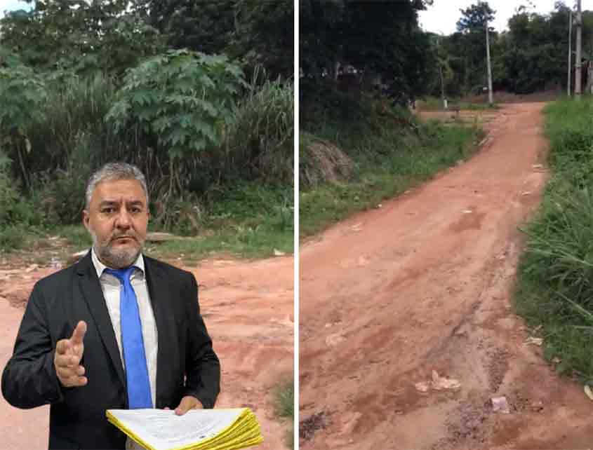 Rua no Bairro Nova Floresta, é alvo de pedido de limpeza feito pelo Vereador Fogaça