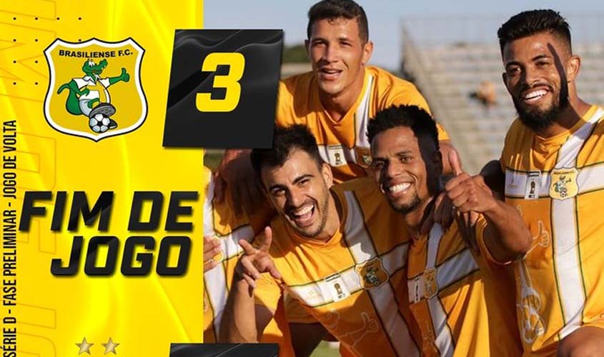 Brasiliense elimina Real Ariquemes e vai à fase de grupos da Série D