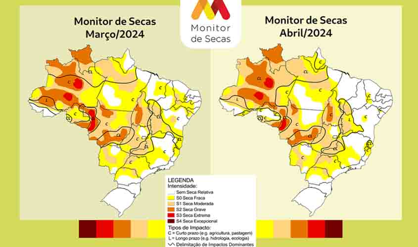 Seca fica mais branda na região Norte segundo última atualização do Monitor de Secas