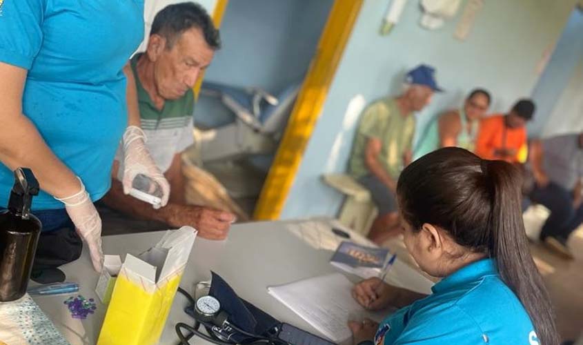 Moradores do distrito de Nazaré recebem ação de cuidados com saúde através do Programa HiperDia