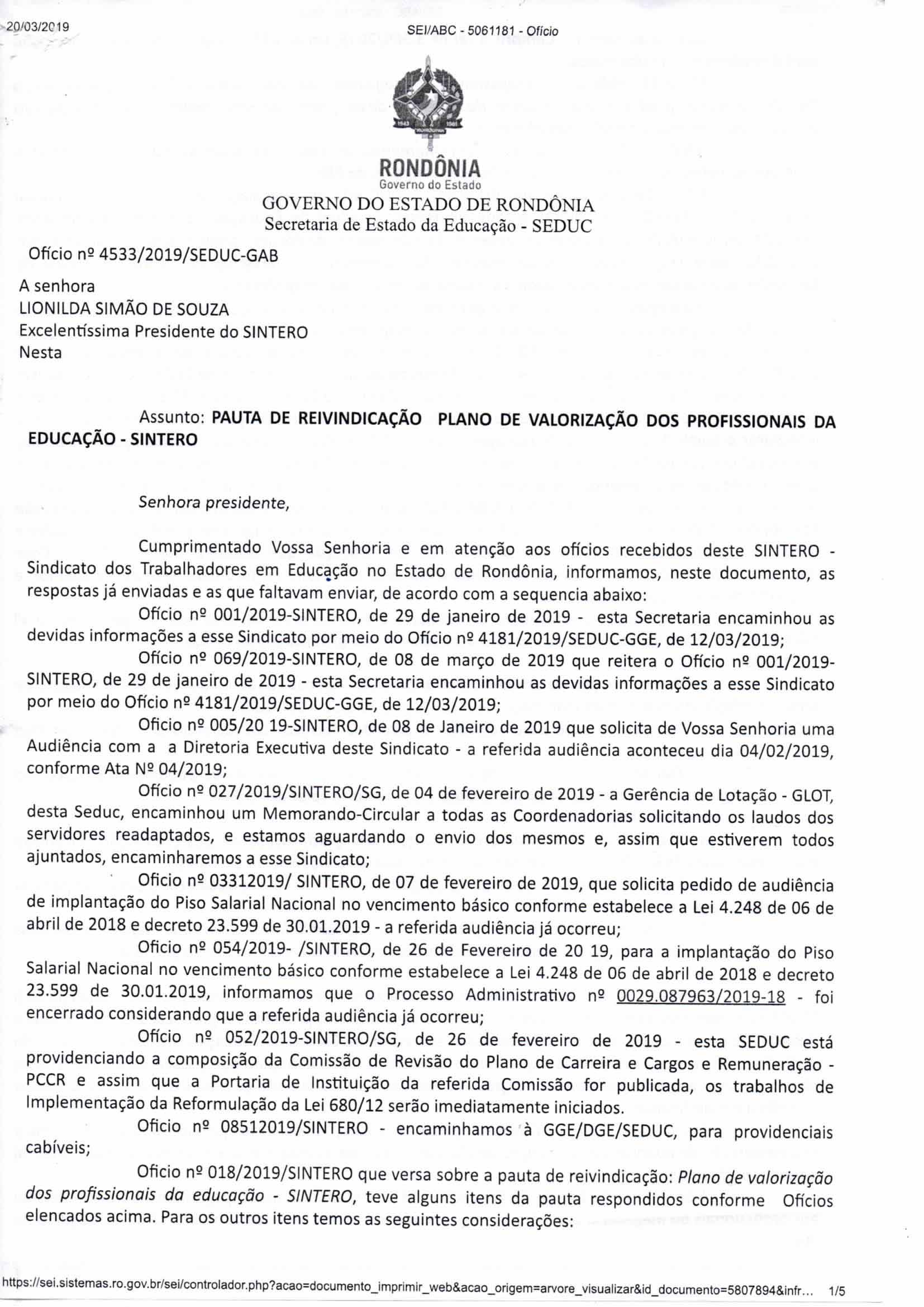 Sintero orienta quanto ao recadastramento dos servidores estaduais - CUT-RO