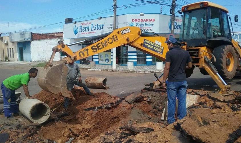 Semusb substitui manilhas e acaba com cratera na Calama